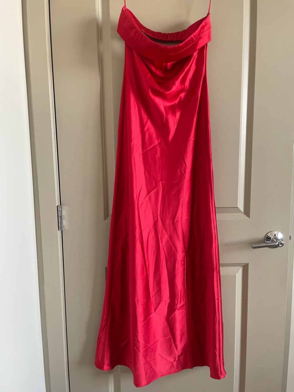 Altar'd State Vibrant Red Satin Dress